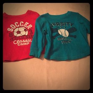 2/$5 Set of 2 Jumping Beans sport shirts